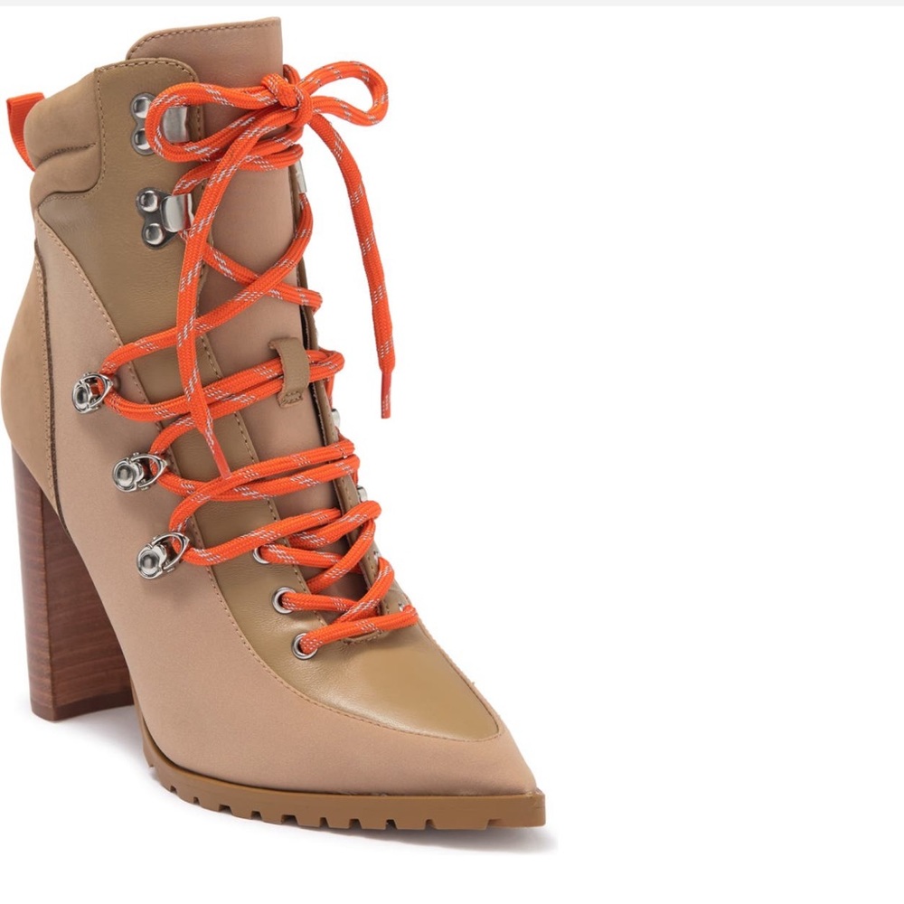 Steve Madden Kare Lace-Up Boot In Sand Multi Color - NIB -Reemoly